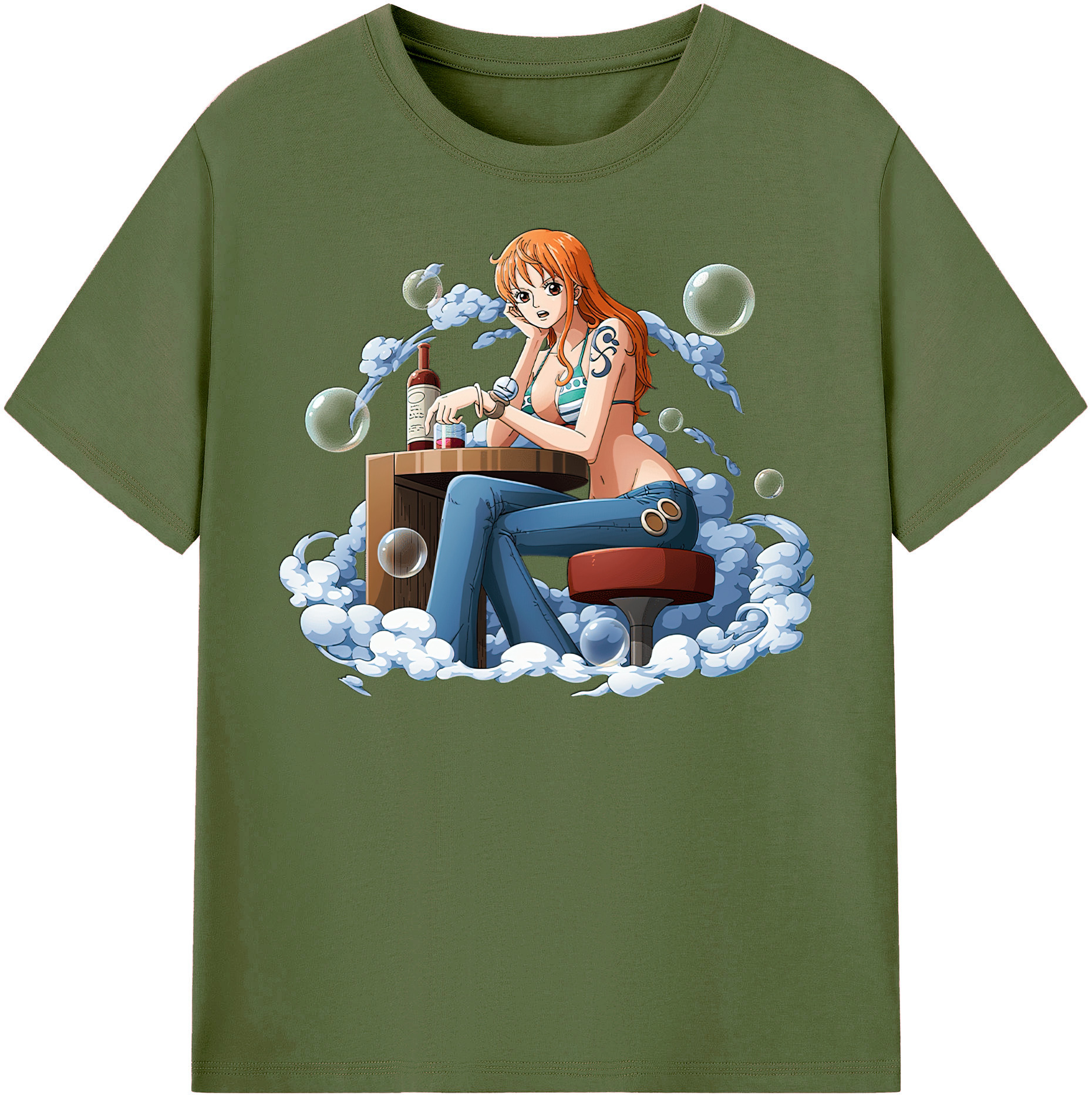 ワンピース ナミ ONE PIECE Nami 綿100％半袖Tシャツ（フロントプリント）